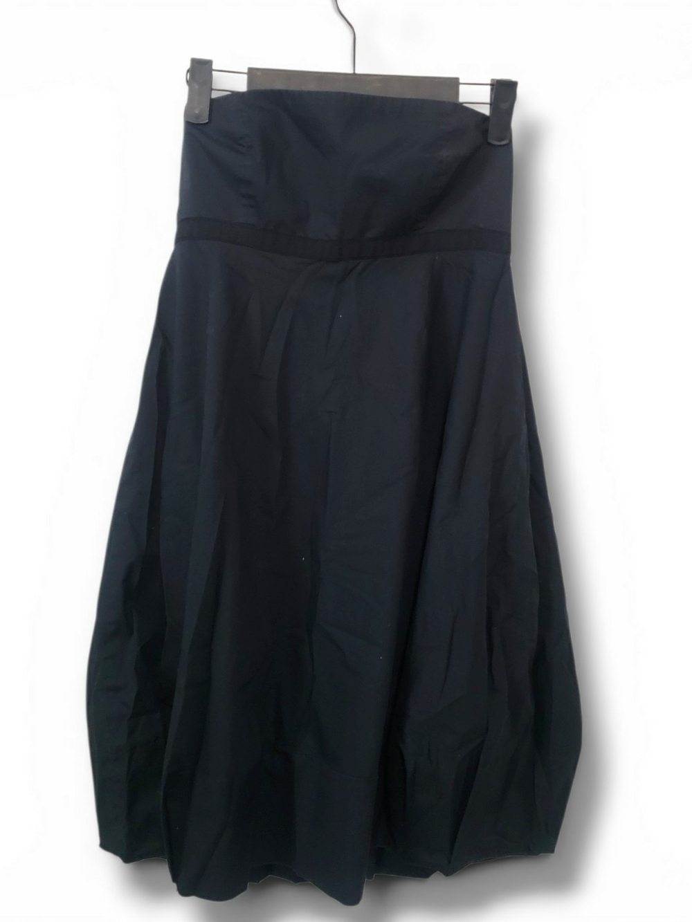 Vintage GAP Black Strapless Bubble Hem Dress Mini Empire Waist Y2K Rare Size 4